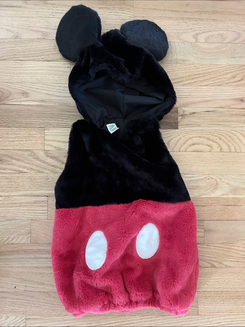 Pottery Barn Kids Black and Red Plush Mickey Costume Hood with Ears